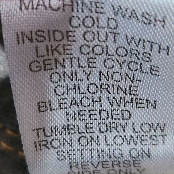 Democracy Crop Pants Size 10 Blue Embroidered Raw Hem - Picture 15 of 15